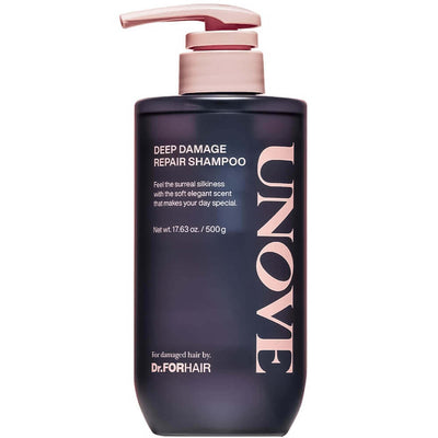 Dr.Forhair Unove Damage Repair Shampoo Восстанавливающий шампунь с кератином и протеинами 500 ml - DYBEAUTY