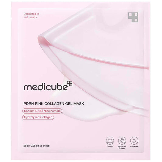 Medicube PDRN Pink Collagen Gel Mask Гидрогелевая маска с ПДРН 28 ml - DYBEAUTY