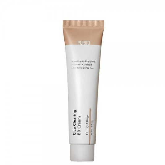 Purito Cica Clearing BB cream №21 BB - крем для чувствительной кожи с экстрактом центеллы 30 ml - DYBEAUTY