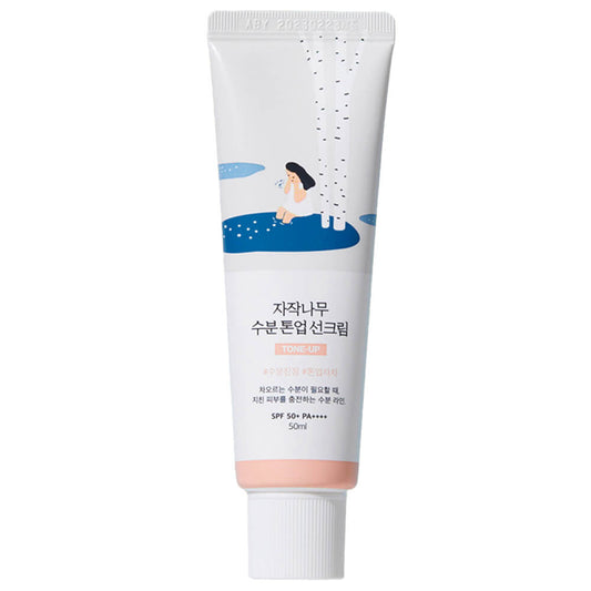 Round Lab Birch Juice Moisturizing Tone - Up Sunscreen SPF50+ PA++++ Тонирующий солнцезащитный крем 50 ml - DYBEAUTY