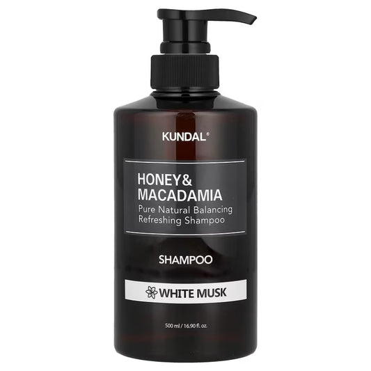 Kundal Honey & Macadamia Shampoo White Musk Увлажняющий бессульфатный шампунь 500 ml