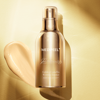 MEDIPEEL Premium Golden Camellia Wrinkle Essence Премиальная лифтинг-эссенция с экстрактом камелии и золотом 50 ml