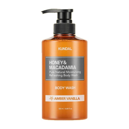 KUNDAL Honey & Macadamia Pure Body Wash, Amber Vanilla Duschgel 500ml