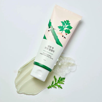 Round Lab Mugwort Calming Cleanser Успокаивающая пенка для умывания с полынью 150 ml