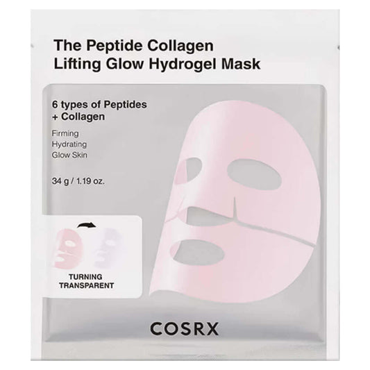 COSRX The Peptide Collagen Lifting Glow Hydrogel Mask Гидрогелевая лифтинг - маска с пептидами 34 ml - DYBEAUTY