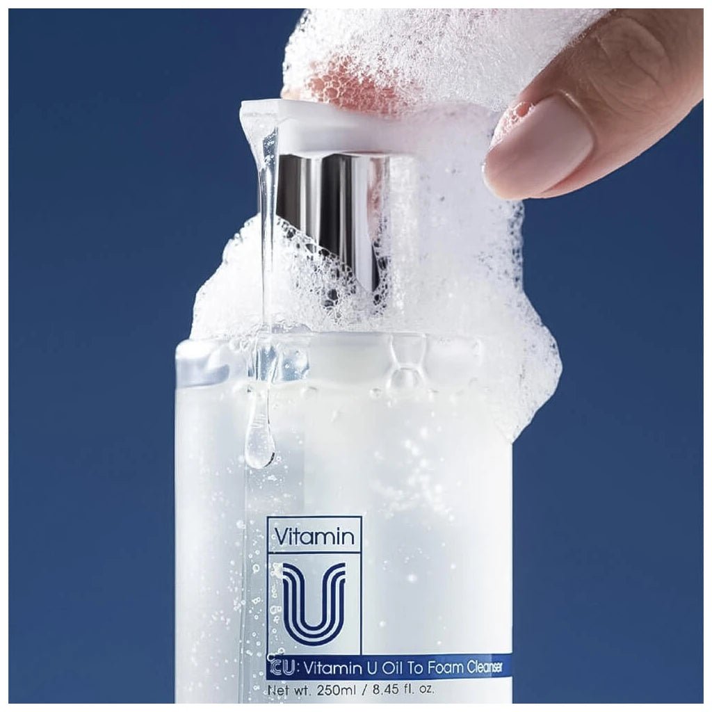 CUSKIN CU: Vitamin U Oil To Foam Cleanser Двухфазное масло - пенка для очищения с витамином U 250 ml - DYBEAUTY