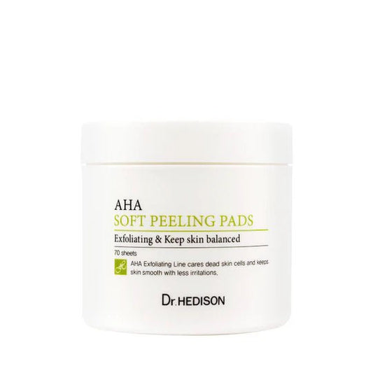 Dr. Hedison AHA Soft Peeling Pads Пилинг пэды с AHA кислотой 70 шт - DYBEAUTY