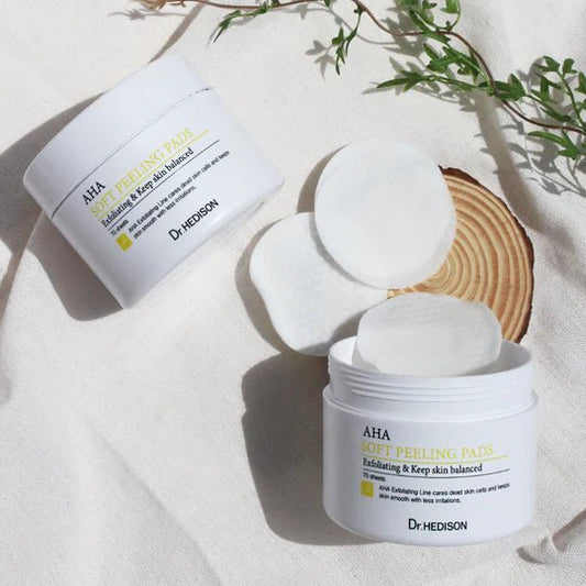 Dr. Hedison AHA Soft Peeling Pads Пилинг пэды с AHA кислотой 70 шт - DYBEAUTY
