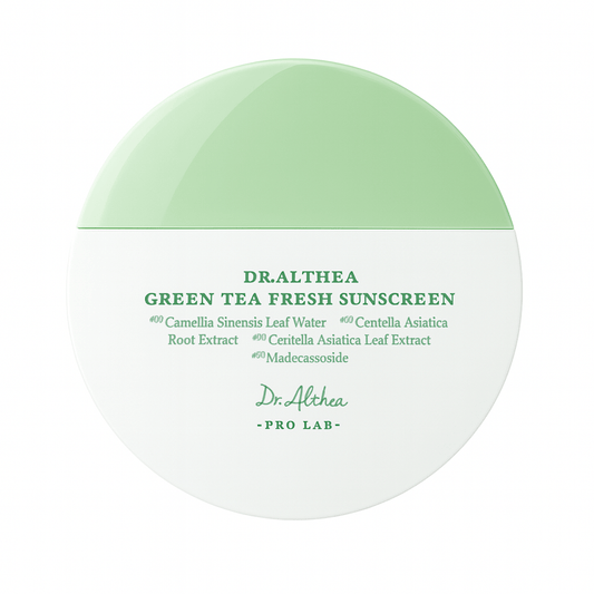 Dr.Althea Green Tea Fresh Sunscreen SPF50+ PA++++Успокаивающий солнцезащитный крем 45 ml - DYBEAUTY