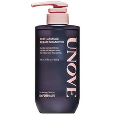 Dr.Forhair Unove Damage Repair Shampoo Восстанавливающий шампунь с кератином и протеинами 500 ml - DYBEAUTY