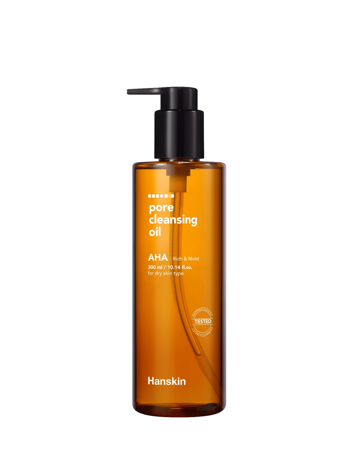 Hanskin Pore Cleansing Oil AHA Гидрофильное масло для сухой кожи 300 ml