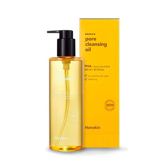 Hanskin Pore Cleansing Oil PHA 300ml Гидрофильное масло для чувствительной кожи - DYBEAUTY