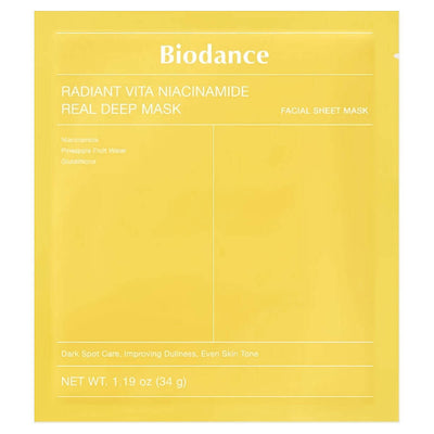 Biodance Radiant Vita Niacinamide Real Deep Mask Hydrogelmaske für strahlende Haut 34 g