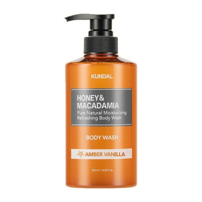 KUNDAL Honey & Macadamia Pure Body Wash, Amber Vanilla Гель для душа 500ml - DYBEAUTY