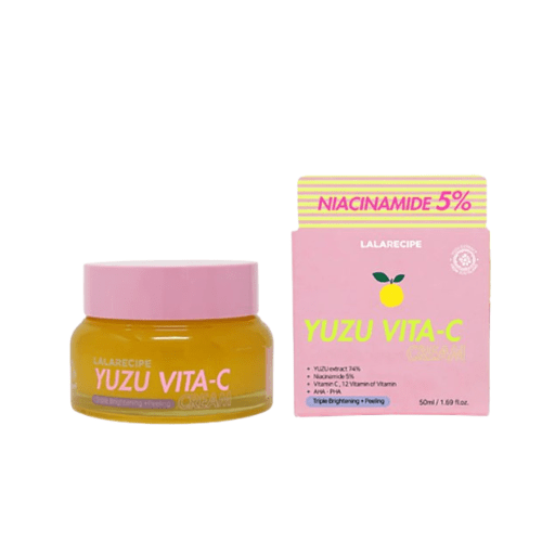 LALARECIPE YUZU VITA C CREAM [BRIGHTENING & ANTI WRINKLE] 50ml - DYBEAUTY
