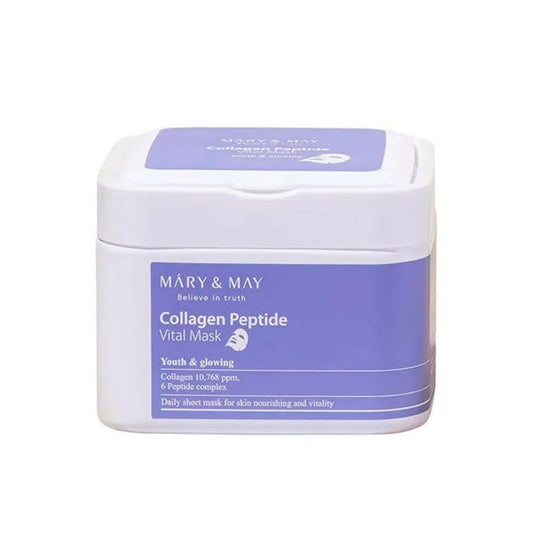 Mary&May Collagen Peptide Vital Mask Набор увлажняющих масок c пептидами 30 шт - DYBEAUTY