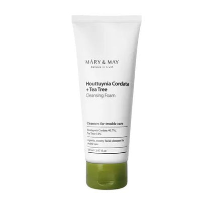 MARY&amp;MAY Houttuynia Cordata + Tea Tree Cleansing Foam Cleansing foam for skin care 150ml