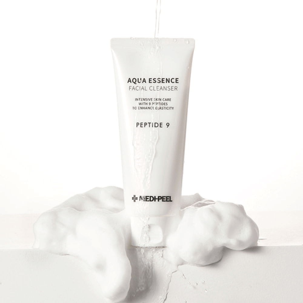 Medi - Peel Peptide 9 Aqua Essence Facial Cleanser Увлажняющая пенка для умывания с пептидами 150 ml - DYBEAUTY