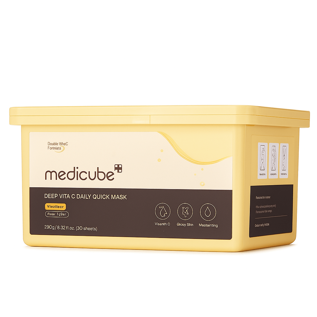 Medicube - Deep Vita C Daily Quick Mask - Набор осветляющих тканевых масок с витамином C - 30шт./300g - DYBEAUTY