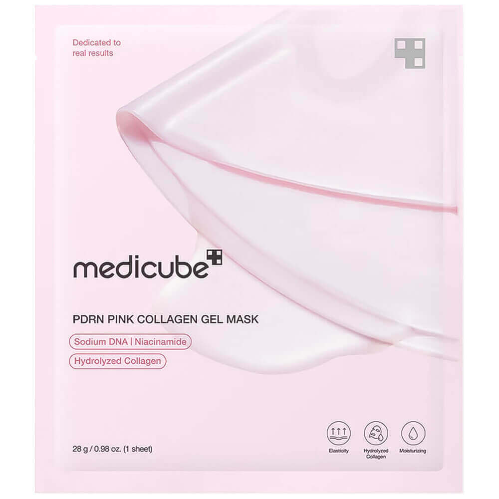Medicube PDRN Pink Collagen Gel Mask Гидрогелевая маска с ПДРН 28 ml - DYBEAUTY