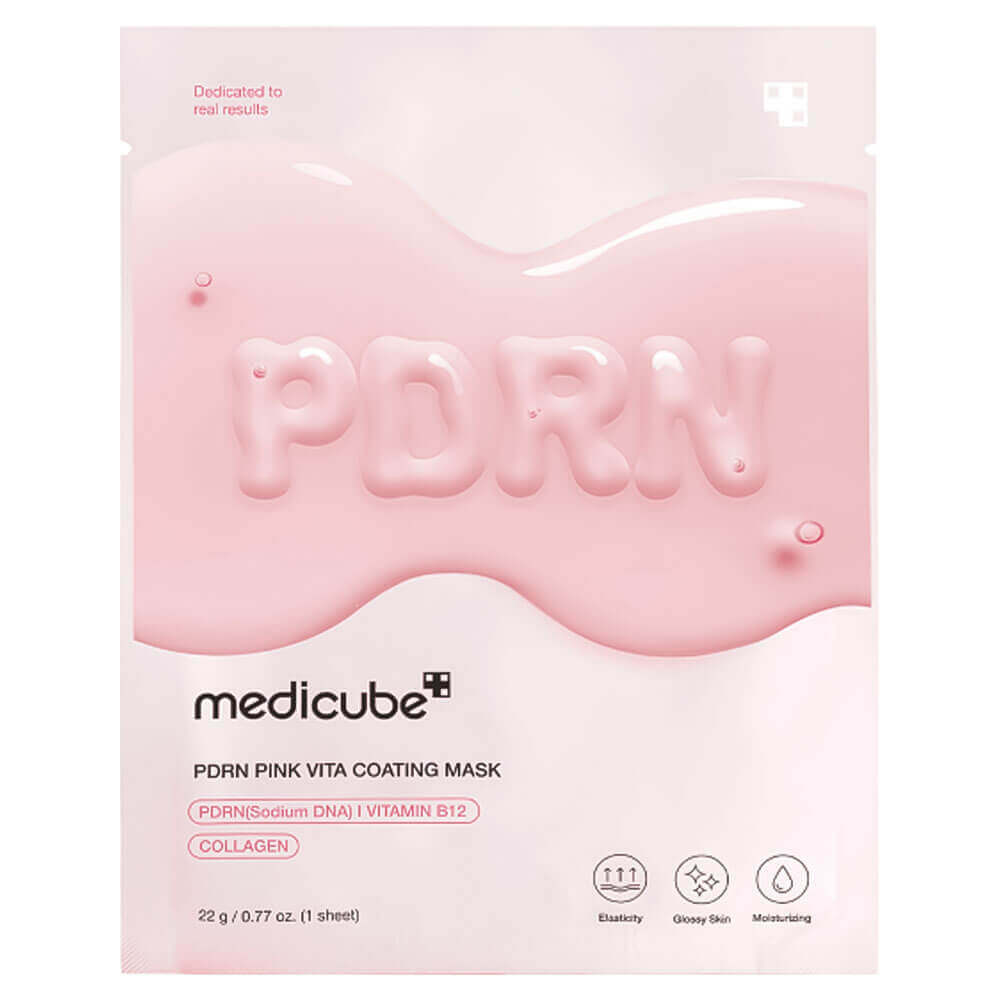 Medicube PDRN Pink Vita Coating Mask Тканевая маска с ПДРН 22 ml - DYBEAUTY