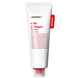 MEDIPEEL Red Lacto Collagen Barrier Cream Барьерный крем с коллагеном и пептидами 80 ml - DYBEAUTY