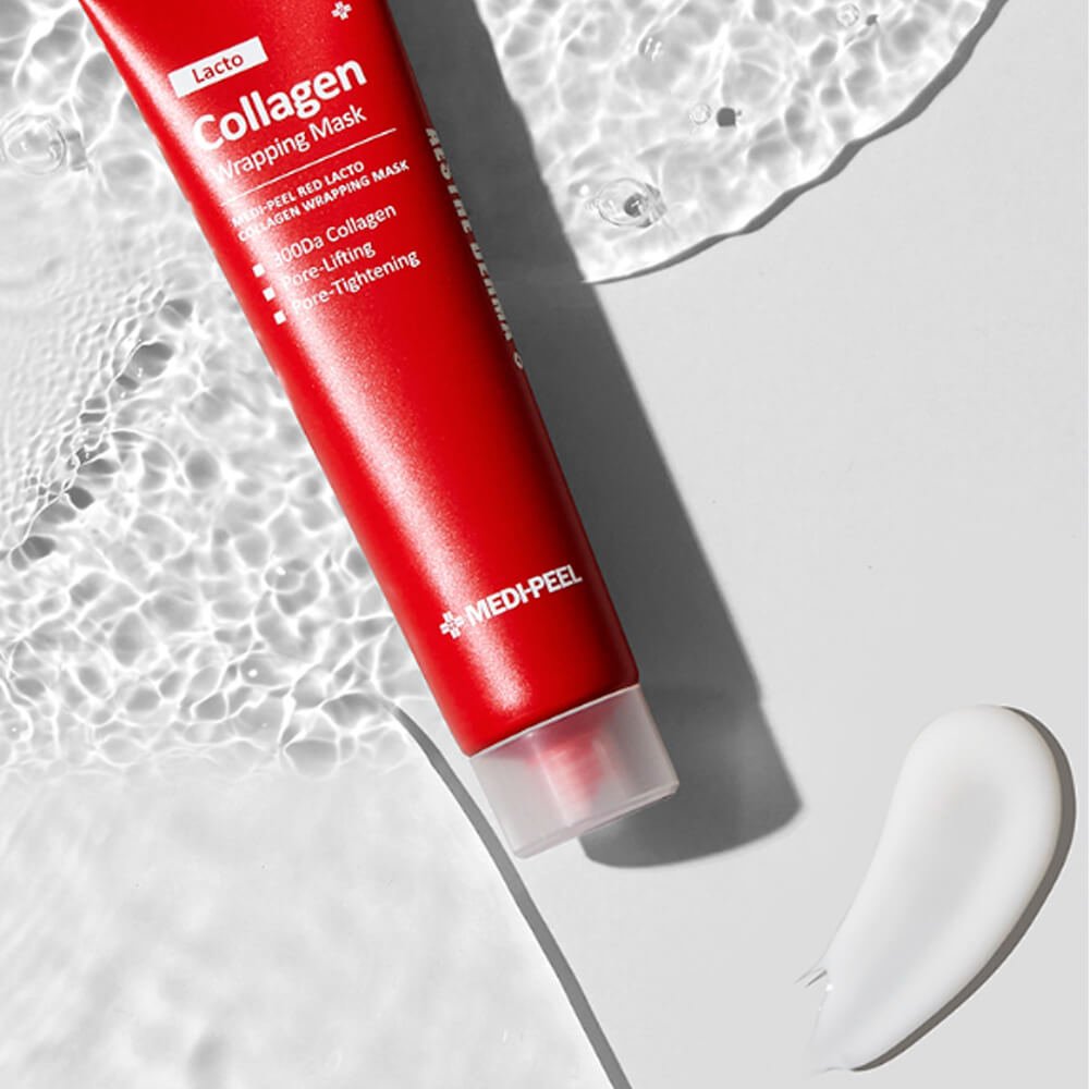 MEDIPEEL Red Lacto Collagen Wrapping Mask Маска - плёнка для сужения пор с коллагеном - DYBEAUTY