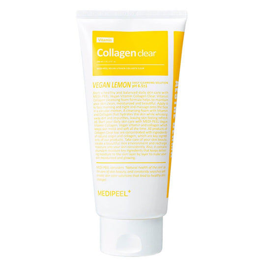 MEDIPEEL Vegan Vitamin Collagen Clear Осветляющий гель - пенка с коллагеном и облепихой 300 ml - DYBEAUTY