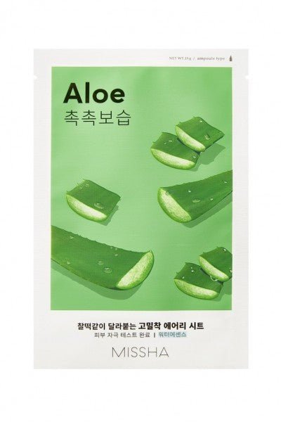 MISSHA Airy Fit Sheet Mask (Aloe) Маска для лица увлажняющая с экстрактом алоэ 19 ml - DYBEAUTY