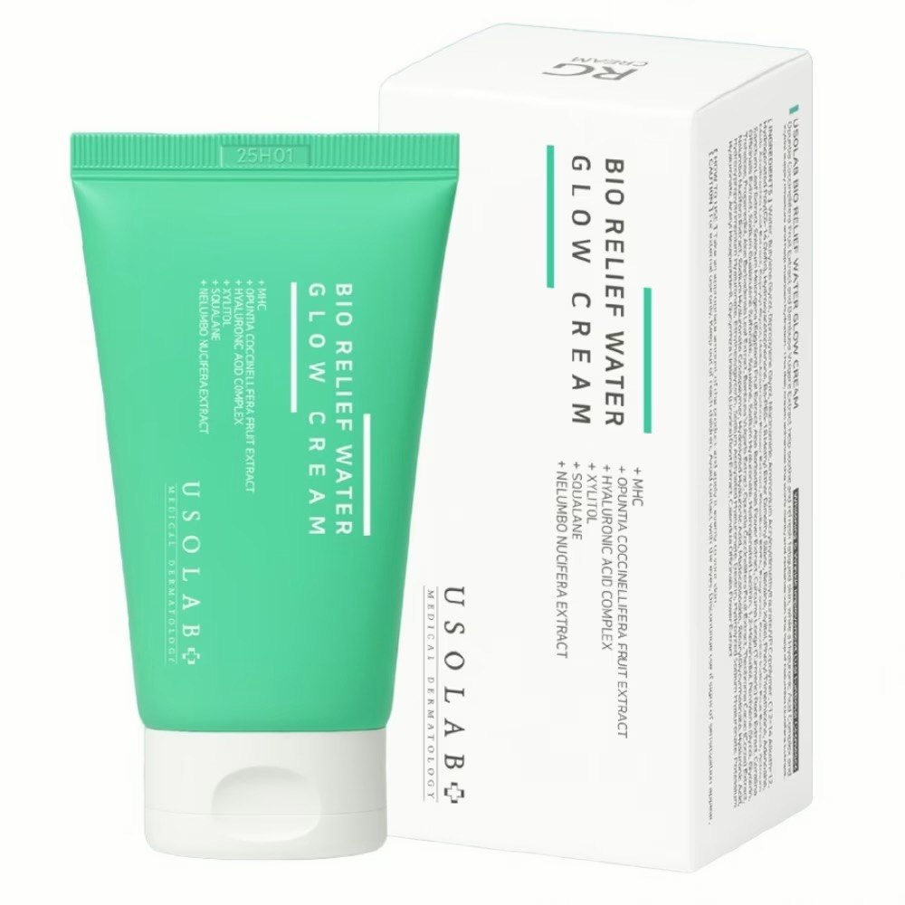 Usolab Bio Relief Water Glow Cream  Intensiv feuchtigkeitsspendende Creme für mehr Glow 50ml