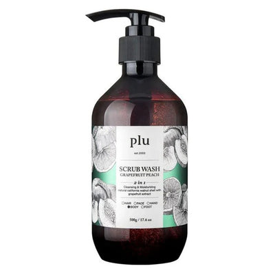 plu Scrub Wash Grapefruit Peach Освежающий гель-скраб для тела 500ml - DYBEAUTY