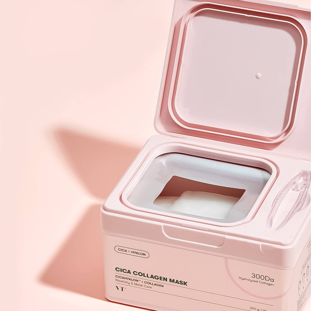 VT Cosmetics Cica Collagen Mask Набор тканевых масок с коллагеном 30 шт - DYBEAUTY